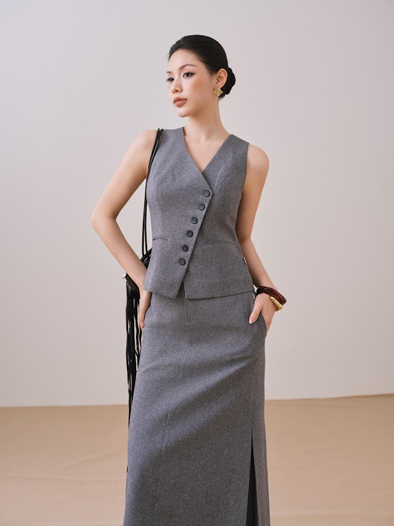 Áo gile vạt chéo_CV.2-1175